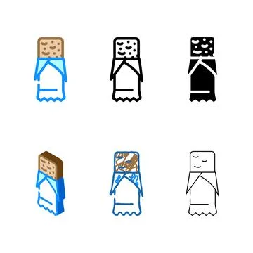 Snack chocolate color icon vector styles Stock Illustration