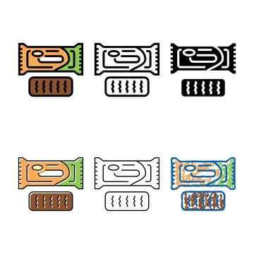 Snack chocolate color icon vector multistyle Stock Illustration