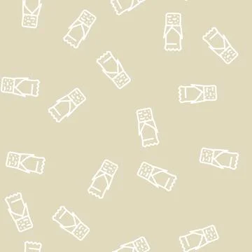 Snack chocolate line vector seamless pattern 스톡 일러스트