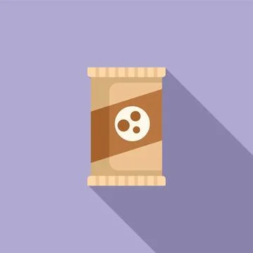 Snack chocolate pack icon flat vector. Lunch product イラスト素材