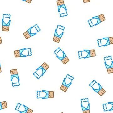 Snack chocolate vector seamless pattern Stock Illustration