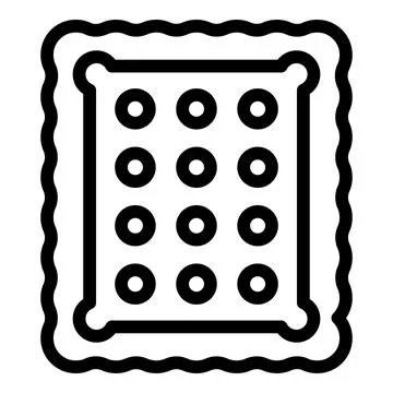 Snack cookie icon outline vector. Food biscuit 스톡 일러스트