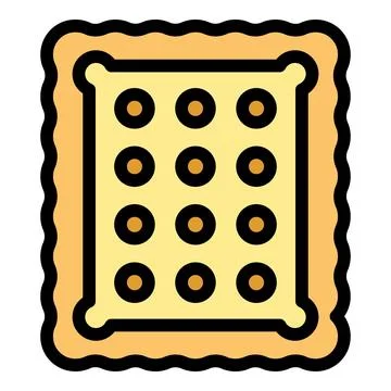 Snack cookie icon vector flat 스톡 일러스트