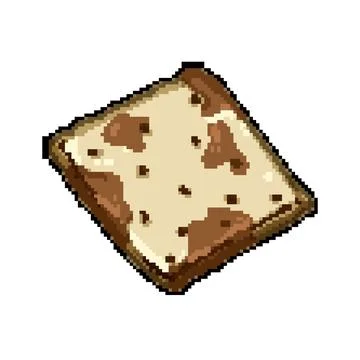 Snack cracker biscuit pixel art vector illustration Stock Illustration