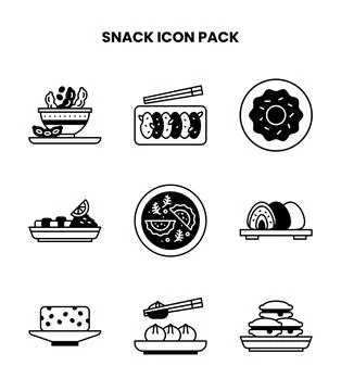 Snack DuoTone Design Icons Pack Stockillustratie