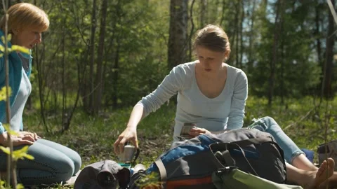 Snack during trekking Stock Footage 131389557