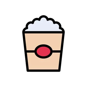 Snack flat color icon Illustrazione stock