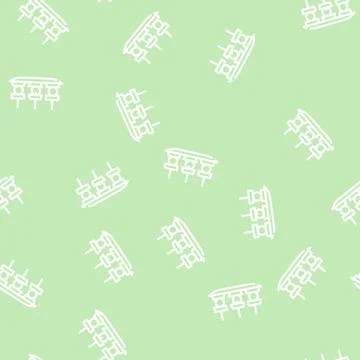 Snack food line vector seamless pattern flat Stock Illustration