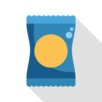 Snack food package flat design icon illustration Illustrazione stock