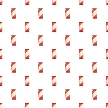Snack food packaging pattern repeating red white design Stock Illustration