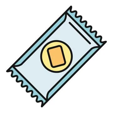 Snack food wrapper icon representing convenience packaging Stock Illustration