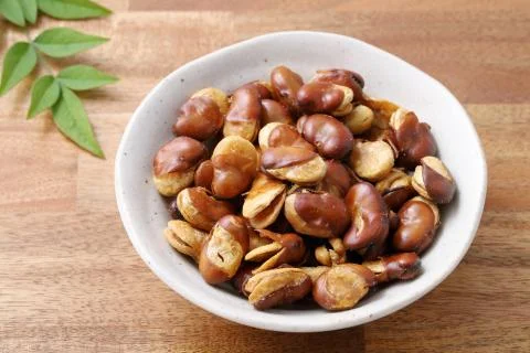 Snack of fried broad beans Stock Photos