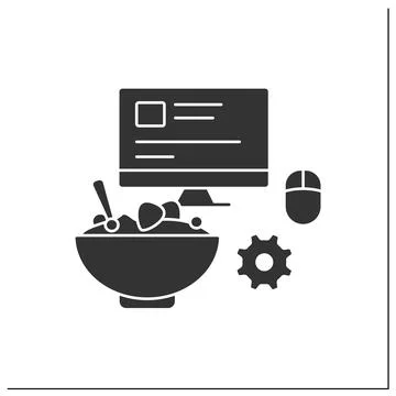 Snack glyph icon Stock Illustration