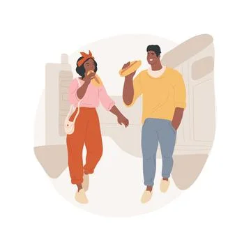 Snack on the go isolated cartoon vector illustration. Ilustración de archivo