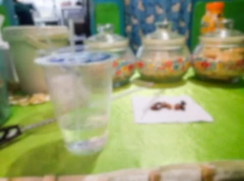 Snack jars on a table Stock Photos