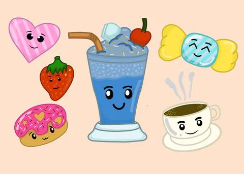 Snack kawaii vector Stock Illustration