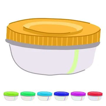 Snack lunch box vector cartoon graphic Stock Illustration