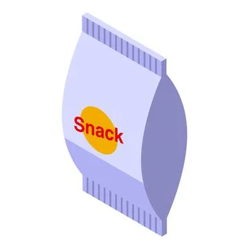 Snack package icon isometric vector. Pack chip Illustrazione stock