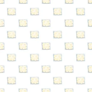Snack packaging pattern repeating on white background Stock Illustration