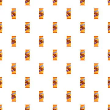 Snack packet seamless repeating pattern background Stockillustratie