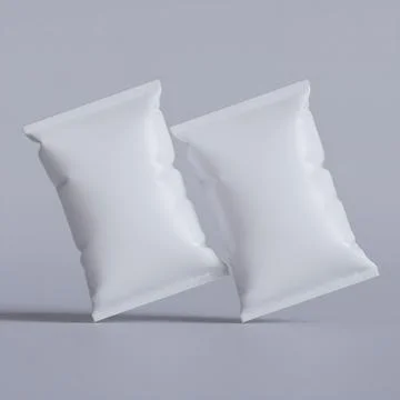 Snack pouch packaging white color on gray background for mockup collection ( Stock Illustration