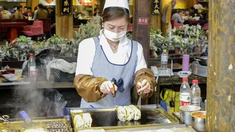 Snack street of Lijiang Vídeo Stock 85772674