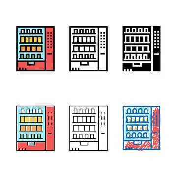 Snack vending machine concepts motel color icon vector Stock Illustration