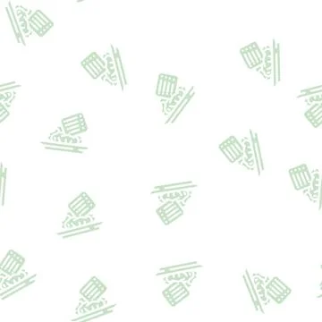 Snack with wasabi glyph vector seamless pattern Illustrazione stock