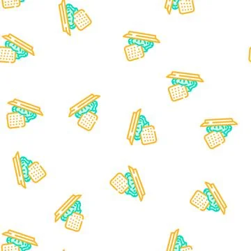 Snack with wasabi vector seamless pattern Stock Illustration