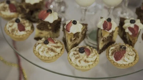 Snack on a white plate Video stock 87827461