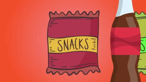 Snacks and Drinks Advertising 스톡 동영상 287242706