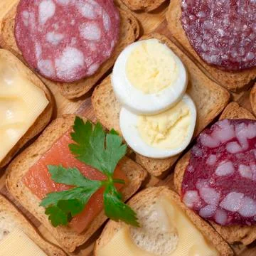 Snacks for buffet Stock Photos