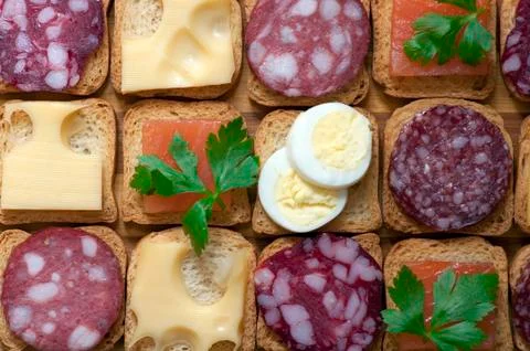 Snacks for buffet Stock Photos