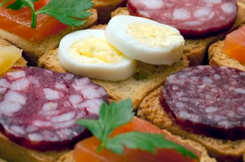 Snacks for buffet Stock Photos