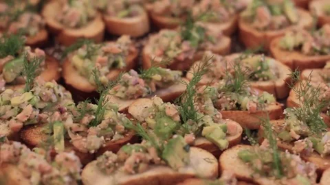 Snacks - Canapes Video stock 85073751