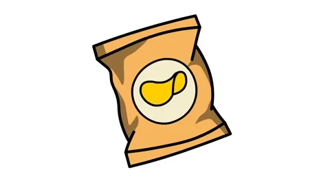 snacks chips packet sketch background an... | Stock Video | Pond5