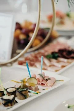 Snacks drinks snacks in the restaurant Stock Photos
