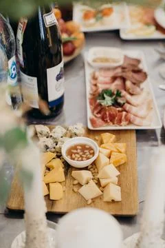 Snacks drinks snacks in the restaurant Stock Photos