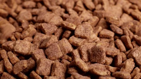 Snacks dry fast breakfast falling down Stock Footage 243722953