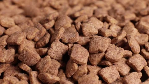 Snacks dry fast breakfast falling down Video stock 243722972