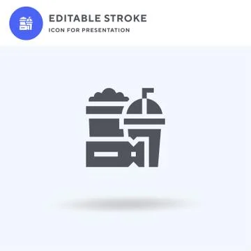 Snacks icon vector, filled flat sign, solid pictogram isolated on white, logo Stock Illustration