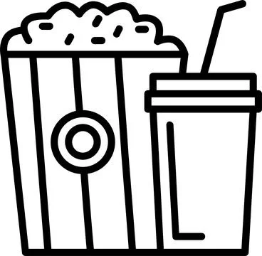 Snacks Line Icon Design Stock Illustration