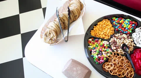 Snacks pan Video stock 26339507