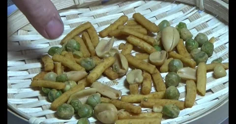 Snacks on a plate Stock Footage 295462141