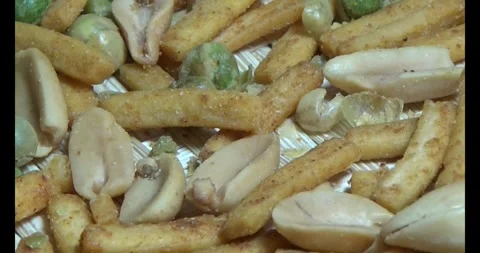 Snacks on a plate Stock Footage 295463040