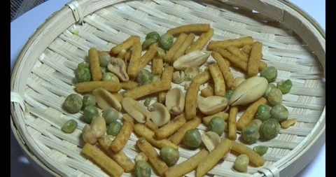 Snacks on a plate Stock Footage 295463449