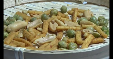 Snacks on a plate Stock Footage 295463790