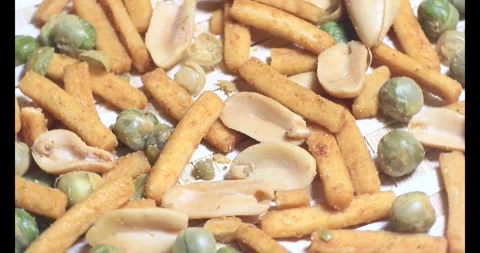 Snacks on a plate Stock Footage 295506858