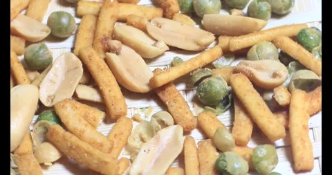 Snacks on a plate Stock Footage 295506859