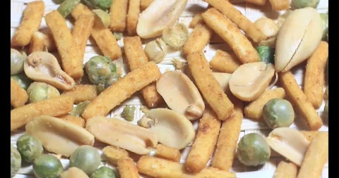 Snacks on a plate Stock Footage 295506954